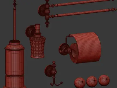 Bathroom Accessories Brillante by Boheme 3D model