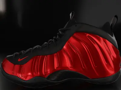 Nike Air Foamposite sneaker Low-poly 3D model