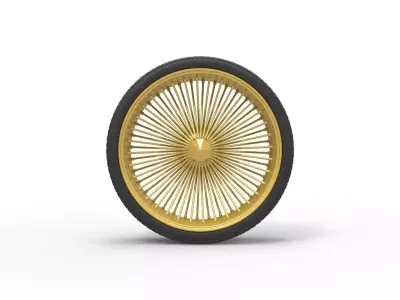30 inch Wire wheel of Donk car Scale 1 to 25 3D print model