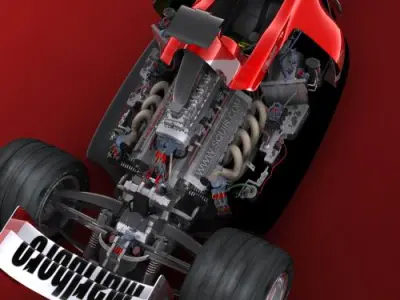 f1 ferrari hidetail 2005 3D model