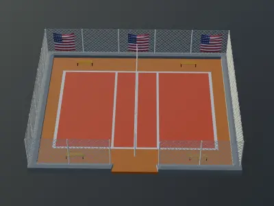 Volleyball Stadium - USA Low-poly 3D model