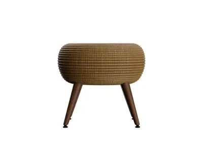 Rattan Ottoman 3D model