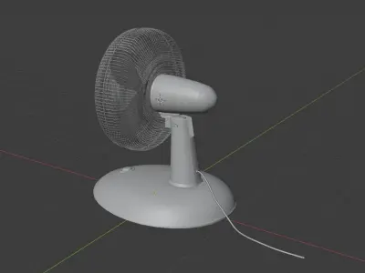 Low-Poly Fan 3D model Free low-poly 3D model