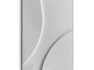 Plaster Two Photo Frame 457 Low-poly 3D model