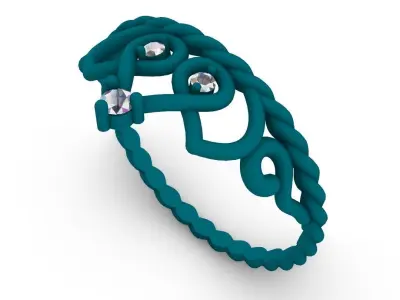 crown ring 3D print model