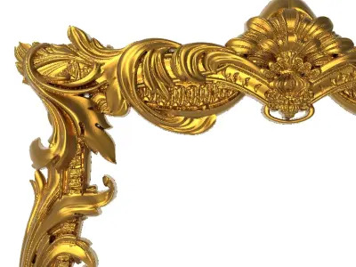 carved frame 3D model 16