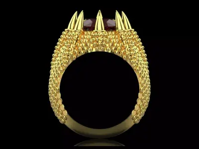 stl 3dm Ring Power and Glory in a Dragon-Inspired Design mr0280 3D print model