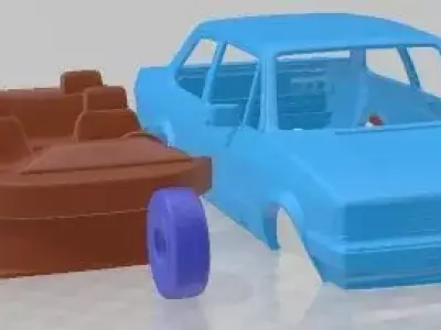 Volkswagen Jetta 1979 Printable Car 3D print model