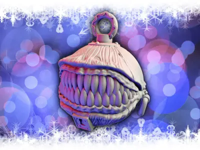 MimiChristmas ornament with bow 3D print model