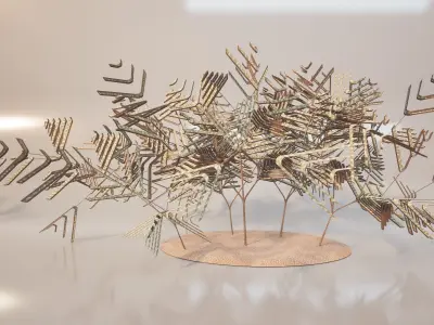 Conceptual shrub S1Cv3 Low-poly 3D model