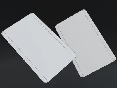 low-poly keycard two cards Free low-poly 3D model