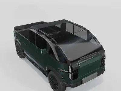 Canoo Pickup Green 3D model