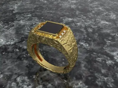 nugget ring  0179 3D print model