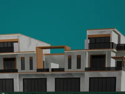 cottage house apartments 3D model