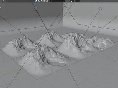 Mountain Landscapes Free low-poly 3D model