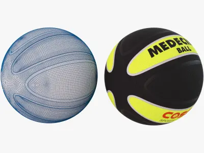 FOUR PANNEL MEDICINE BALL 3D model