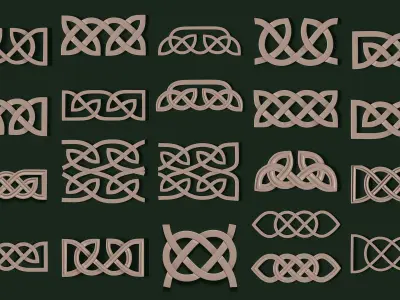 ARCHITECTURAL KITBASH CELTIC Low-poly 3D model