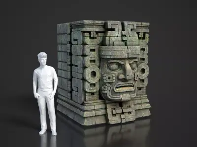 9 Mayan Block Modulars 3D Asset Pack 250803 Low-poly 3D model