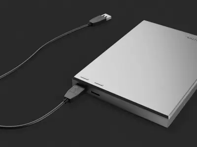 Generic External Hard Drive - GameReady Low-poly 3D model