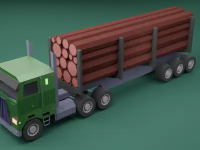 Trucks Low Poly Low-poly 3D model