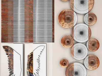 Copper collection for walls 1 3D model