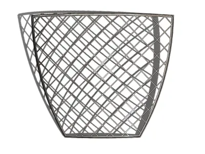 Grade Curva Curved Grille 3D model