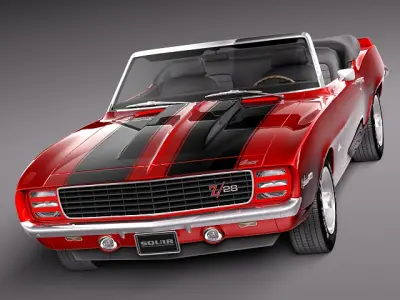 Chevrolet Camaro Z28 Convertible CG 1969 3D model