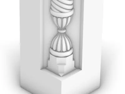hourglass column 3D model