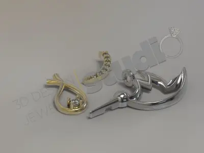 Luxury art pelican gem multi part model 3D print model