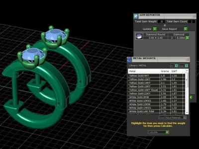 Jewelry Earrings 4mm round 3D print model