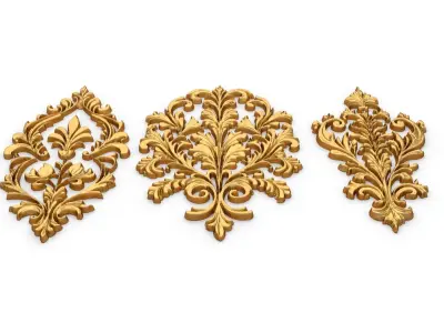 Classic carved decor ornament 421 3D model