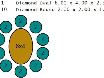 Engagement oval diamond ring 3D print model