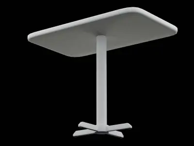 Rectangular Table Low-poly 3D model