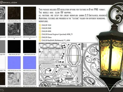 CLASSICAL OUTDOOR WALL LAMP -Model 09- 3D model