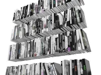 Books 150 pieces 2-2-4 Low-poly 3D model
