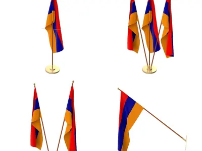 Armenia Flag Pack 3D model
