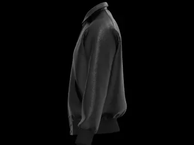 Male raglan leather jacket 3D model