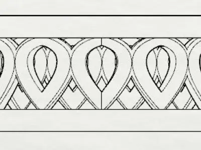 Patterned Ring 3D model Texture  3D print model