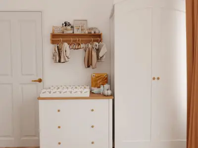 Autumn Baby Room Blender Scene 3D model