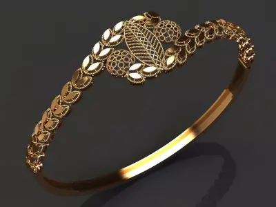 1383 Leaflight Embrace Bracelet 8gm 3D print model