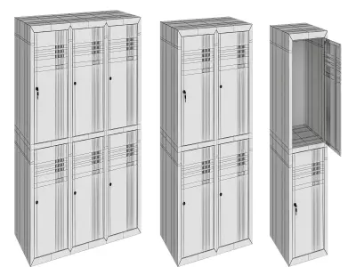 Locker for Dressing Room 2 3D model