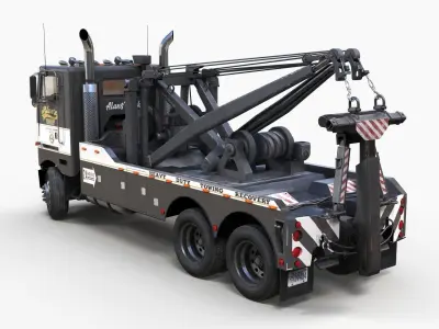 Peterbilt 362 Heavy Wrecker Low-poly 3D model