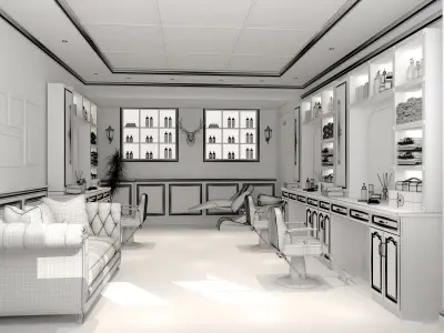 Barber Shop 3D model