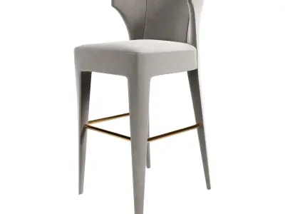 Baker - Lapel Barstool 3D model