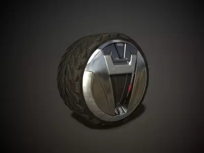 WHEEL AND TIRE 3 3D model Low-poly 3D model Low-poly 3D model