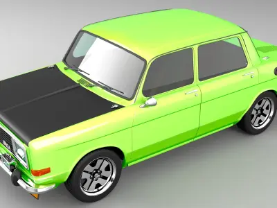 Simca 1000 Rallye 2 1976-1978 Low-poly 3D model
