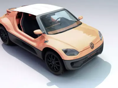 Volkswagen baggy Up Low-poly 3D model