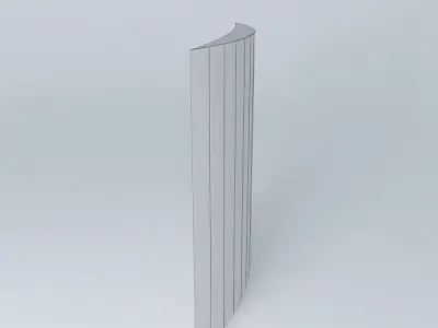 Gold curve panel Free 3D model