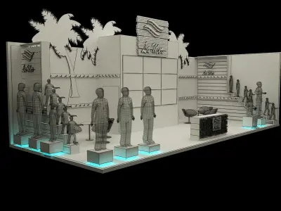 Booth Exhibition Stand a221a 3D model