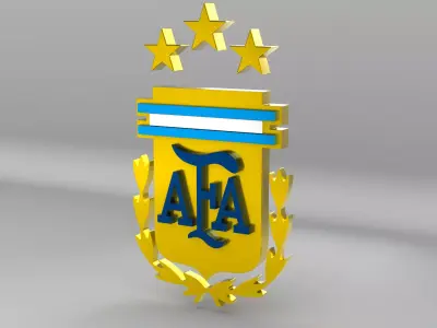 Argentina National Soccer Team Logo 3D model